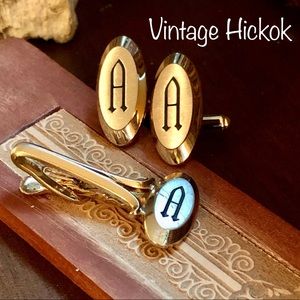💥Vintage - Hickok Monogram “A” Cufflink Tie Clip